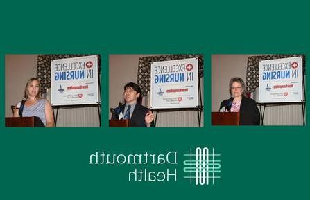 从左起，Diane M. Stearns, MSN, APRN, Ian B. Kirit, DNP, RN, CEN, and Jennifer B. Osborne, BSN, RNC OB, C-EFM.